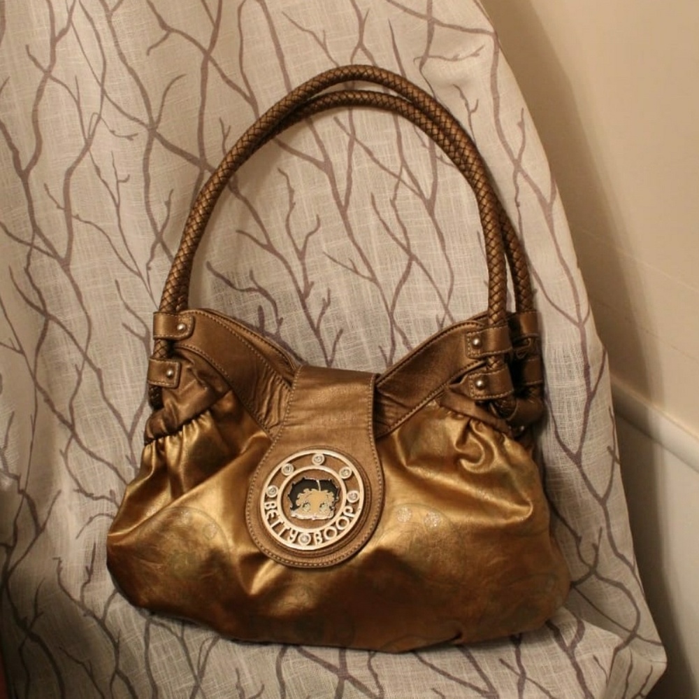 RARE!💋Betty Boop💋 Metallic Gold shoulder bag